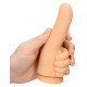 Телесный фаллоимитатор в форме пальца Thumbs Up - 17,2 см.