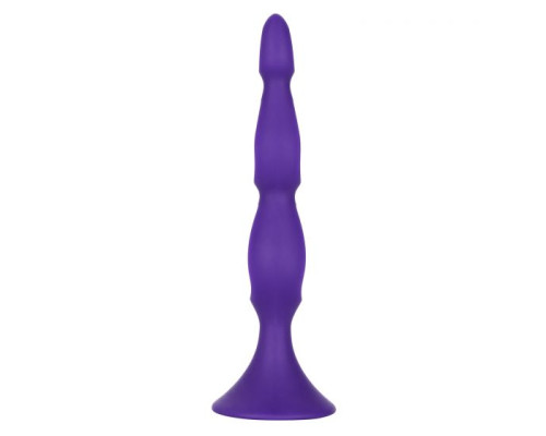 Фиолетовая анальная елочка Silicone Triple Probe - 14,5 см.