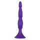 Фиолетовая анальная елочка Silicone Triple Probe - 14,5 см.