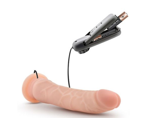 Телесный вибратор 8.5 Inch Vibrating Realistic Cock With Suction Cup - 21,6 см.