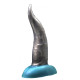 Черно-голубой фаллоимитатор  Дельфин small  - 25 см.