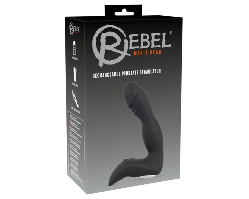 Черный перезаряжаемый вибростимулятор простаты Rechargeable Prostate Stimulator