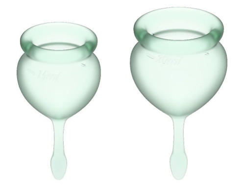 Набор зеленых менструальных чаш Feel good Menstrual Cup