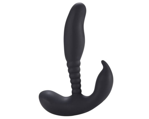 Черный стимулятор простаты Anal Pleasure Dual Vibrating Prostate Stimulator - 13,5 см.