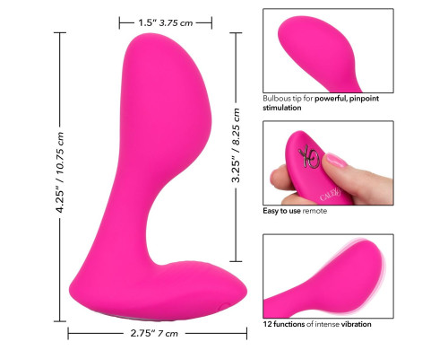 Розовый массажер G-точки Remote G Spot Arouser - 10,75 см.