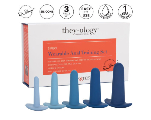 Набор из 5 анальных расширителей They-ology 5-Piece Wearable Anal Training Set