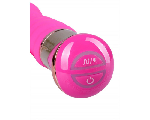 Ярко-розовый спиралевидный вибратор - 21 см.