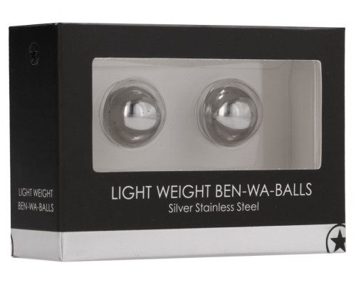 Серебристые металлические вагинальные шарики Light Weight Ben-Wa-Balls