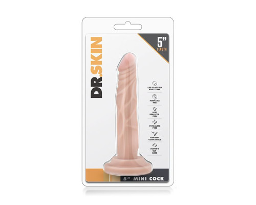 Телесный фаллоимитатор-реалистик 5 Inch Mini Cock на присоске - 14,6 см.