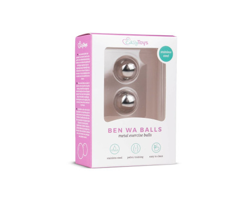 Серебристые вагинальные шарики Ben Wa Balls