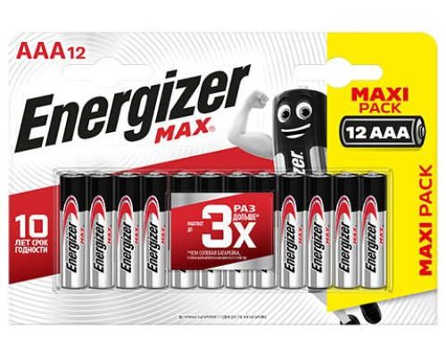 Батарейки Energizer MAX AAA/LR03 1.5V - 12 шт.