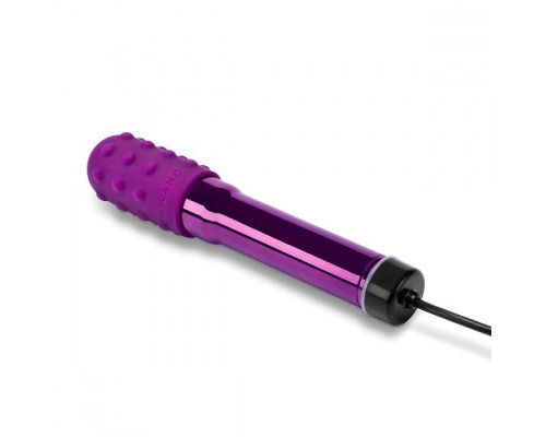 Фиолетовый жезловый вибратор Le Wand Grand Bullet с двумя нежными насадками