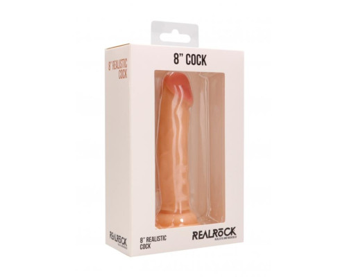 Телесный фаллоимитатор Realistic Cock 8  - 20 см.