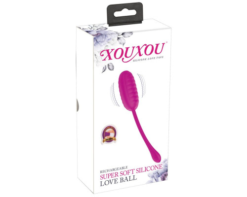 Лиловое виброяйцо Super Soft Silicone Love Ball