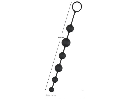 Анальная цепочка Black Velvets Anal Beads - 40 см.