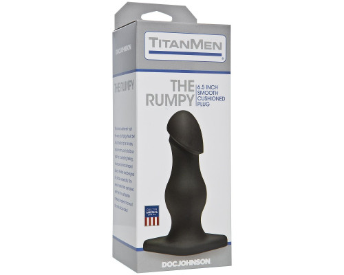 Чёрная анальная пробка TitanMen The Rumpy - 16,5 см.