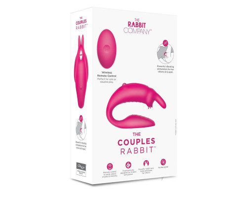 Розовый вибратор для пар The Couples Rabbit