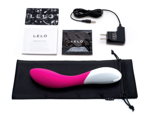 Вибромассажер Mona 2 ярко-розового цвета - 20 см.