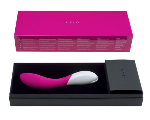 Вибромассажер Mona 2 ярко-розового цвета - 20 см.