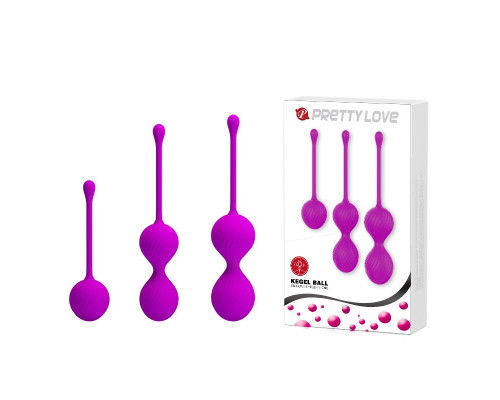 Набор лиловых вагинальных шариков Kegel Ball