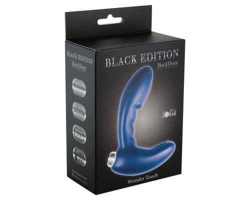 Синий стимулятор простаты с вибрацией Wonder Touch Blue