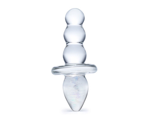 Двусторонняя стеклянная анальная пробка Titus