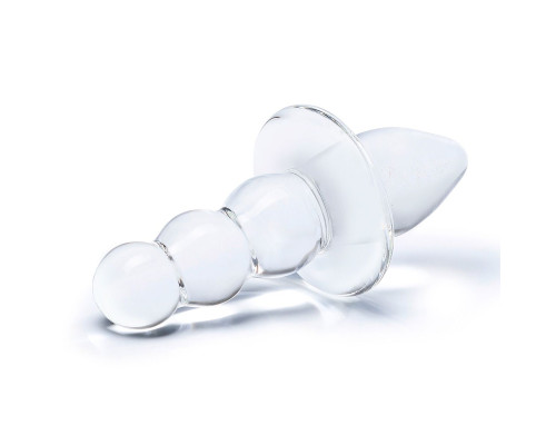 Двусторонняя стеклянная анальная пробка Titus