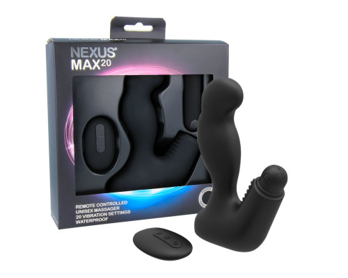 Черный вибромассажёр простаты NEXUS MAX 20