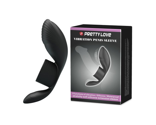 Черное кольцо на пенис с вибрацией Vibration Penis Sleeve