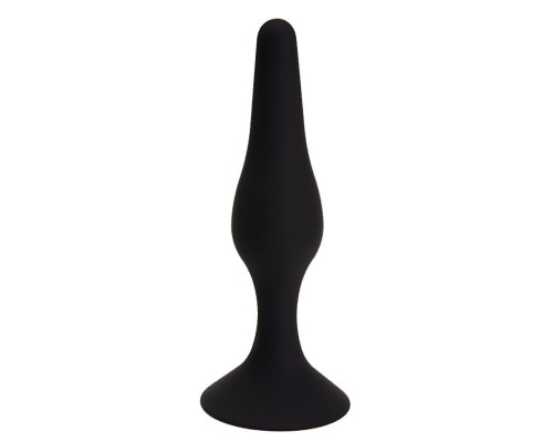 Черная анальная пробка Gravity - 15,5 см.