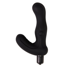 Черный вибромассажер простаты Titan - 15 см.
