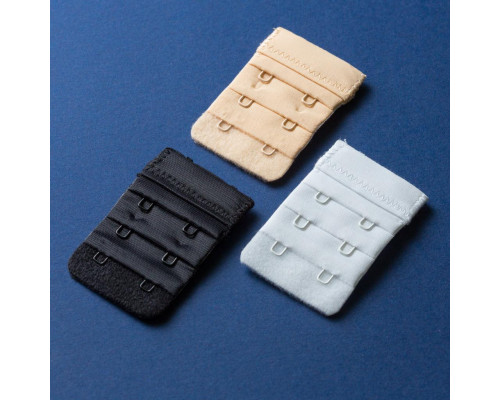 Набор из 3 разноцветных удлинителей для бюстгальтера шириной в 2 крючка