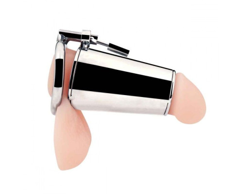 Серебристая сплошная клетка для фаллоса Ultimate Cock Tease Cage