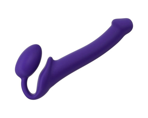 Фиолетовый безремневой страпон Silicone Bendable Strap-On - size M