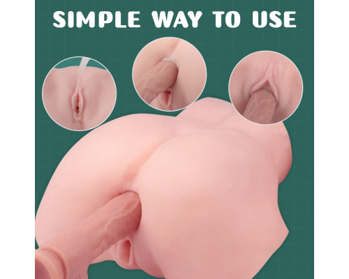 Мастурбатор-полуторс с 2 тугими тоннелями