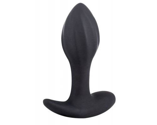 Черная перезаряжаемая анальная вибропробка Allure - 10,3 см.