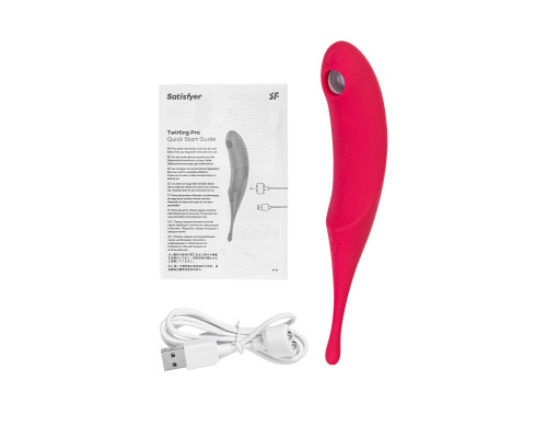 Красный вакуум-волновой стимулятор клитора Satisfyer Twirling Pro