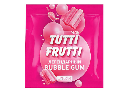 Саше гель-смазки Tutti-frutti со вкусом бабл-гам - 4 гр.