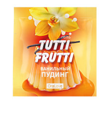 Саше гель-смазки Tutti-frutti со вкусом ванильного пудинга - 4 гр.
