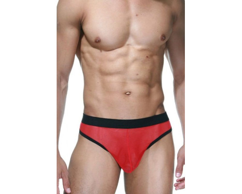 Красно-черные мужские трусы-тонги