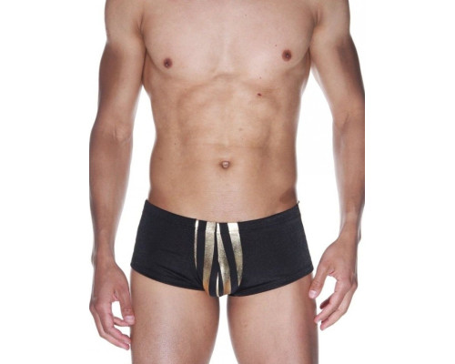 Мужские трусы-хипсы с золотистыми полосками