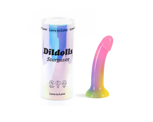 Фаллоимитатор из жидкого силикона Dildolls Stargazer - 17,6 см.