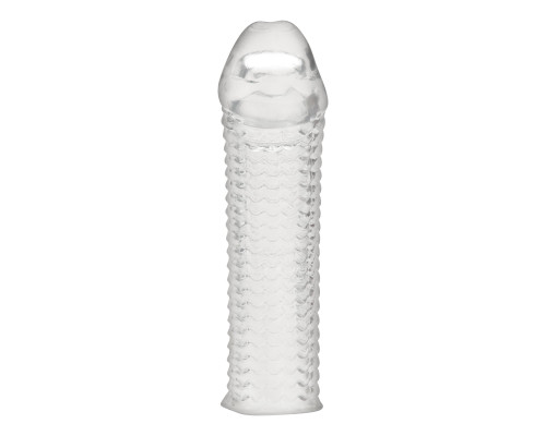Текстурированная насадка на пенис Clear Textured Penis Enhancing Sleeve Extension - 16,5 см.
