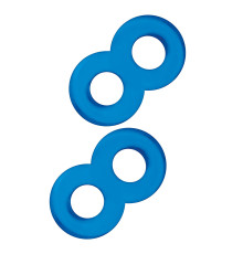 Комплект из 2 эрекционных колец-восьмерок 2-Pack Duo Cock And Ball Stamina Enhancement Ring