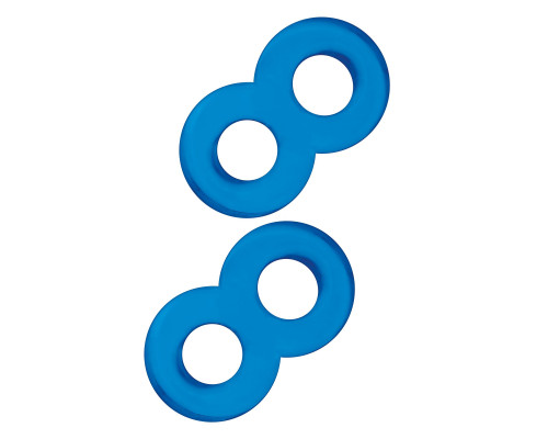 Комплект из 2 эрекционных колец-восьмерок 2-Pack Duo Cock And Ball Stamina Enhancement Ring