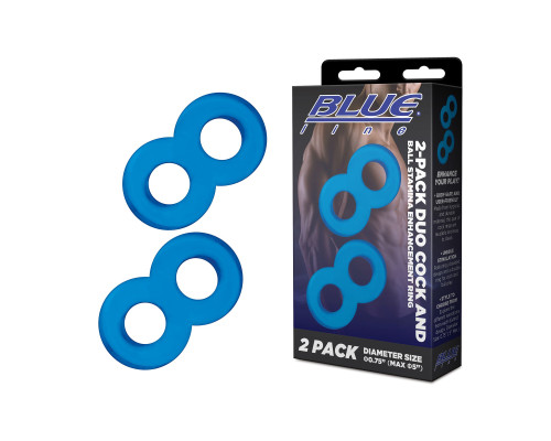 Комплект из 2 эрекционных колец-восьмерок 2-Pack Duo Cock And Ball Stamina Enhancement Ring