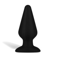 Черный плаг из силикона Seamless Silicone Butt Plug - 15 см.