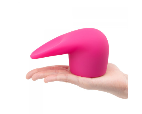 Розовая насадка на wand-вибратор для имитации орального секса Flick