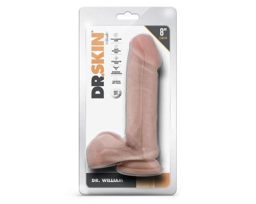 Телесный фаллоимитатор Dr. William - 20,3 см.
