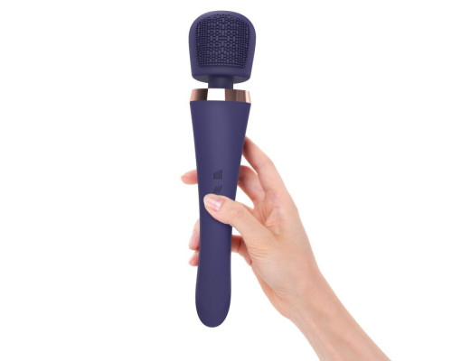 Темно-синий вибромассажёр Brush Crush